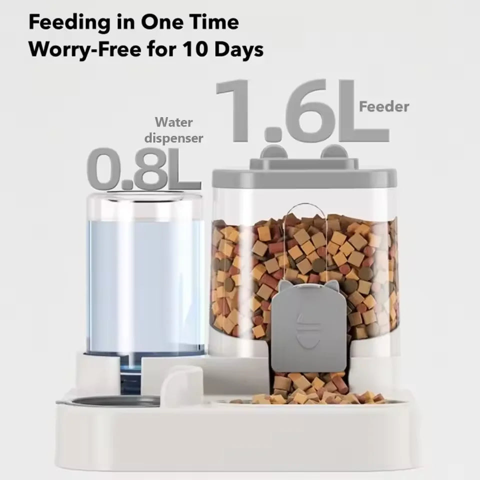 Distributore automatico di acqua e cibo per animali domestici